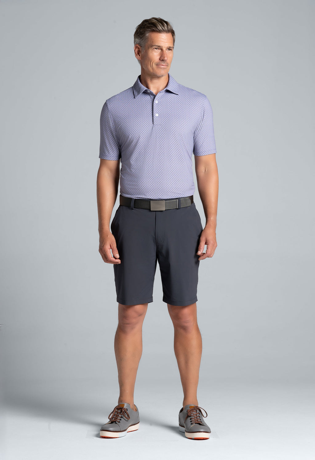 Square Spiral Print Short Sleeve Polo – 94169 (Modern Fit)